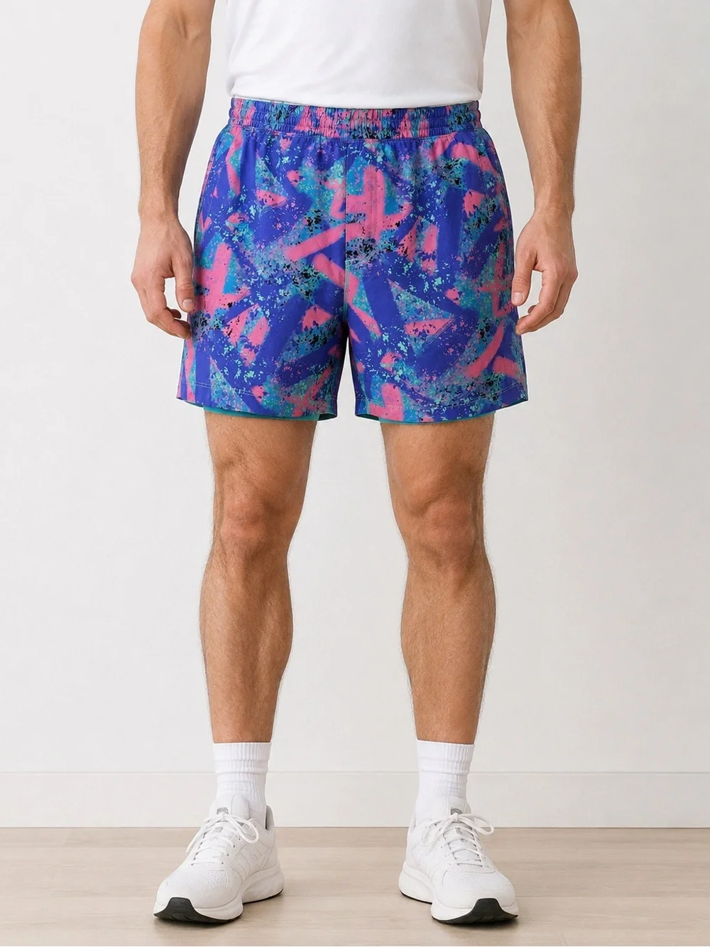Birddogs Baysiders Boom Shorts Men’s XL Purple Pink Teal 90s Retro Print Lined